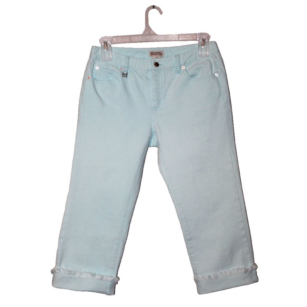 NWOT Michael Kors Frayed Hem Crop Denim Pants
